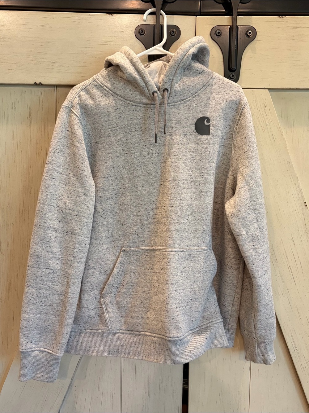 Carhartt Heather Gray Pullover Hoodie with Logo Size XL 16-18